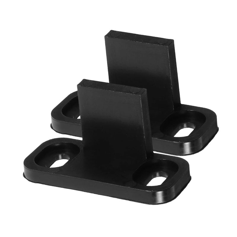 Black Iron Sliding Barn Door Floor Guide Hardware Set For Closet Pocket Door - Image 1